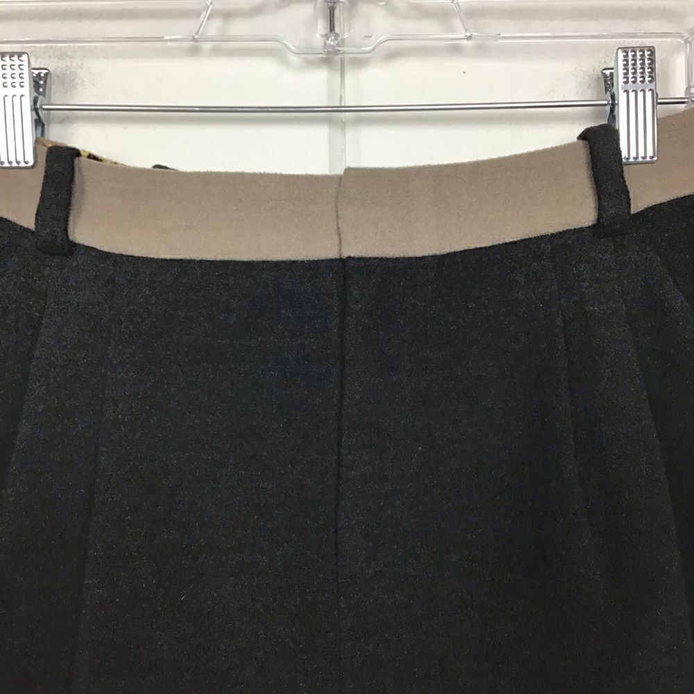 Rachel Roy Gray Tan Felt Mini Skirt, Pockets - 2 - Picture 3 of 8